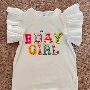 Bday Girl Ruffle Gem T-shirt